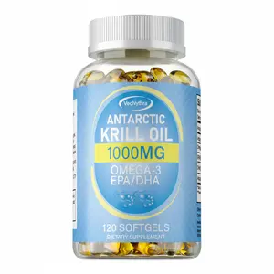 VecNythra Antarctic Krill Oil - 1000 Mg, Rich in Omega-3 EPA, DHA and Astaxanthin, Supports Bone, Immune Health