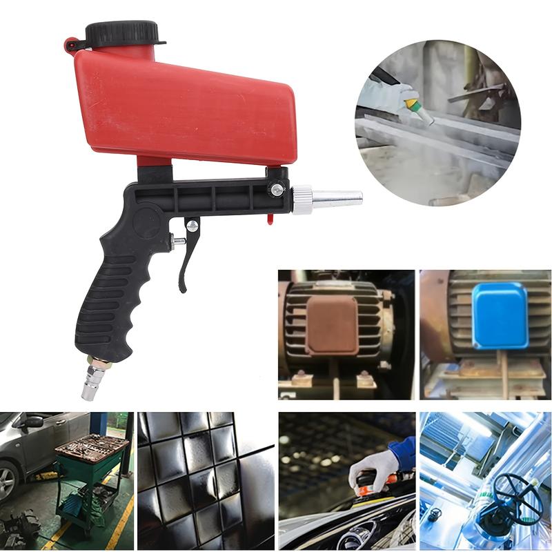 1/4” Air Sandblasting Gun Portable Handheld Sandblaster 90psi Sandblasting Gun Pneumatic Sandblaster Spray Gun Blasting Machine