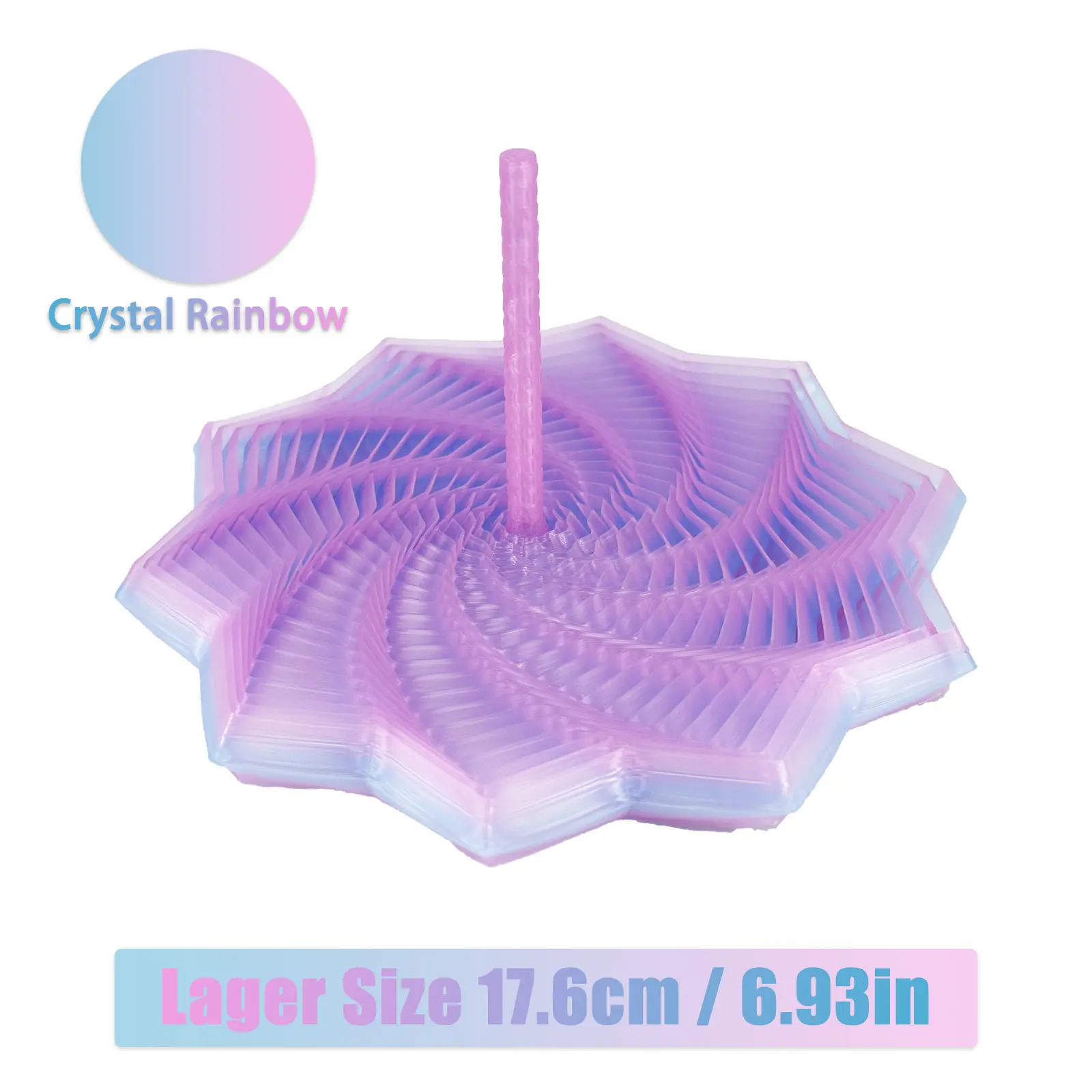 3D Printed Expanded Sensory Fidget Star with Handle - ADHD Fidget Toy, Anxiety Relief Tool, Room Decor, Star-Shaped Design for Comfortable Grip & Engaging Experience