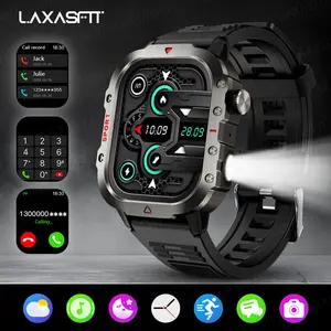 Smartwatches with Flashlight, Smartwatches for iPhone/Android Smartphones, Fashion Digital Watches, Sports Smartwatches, Wearables, Android Watches, Men's Smartwatches Bluetooth Call AI GPS