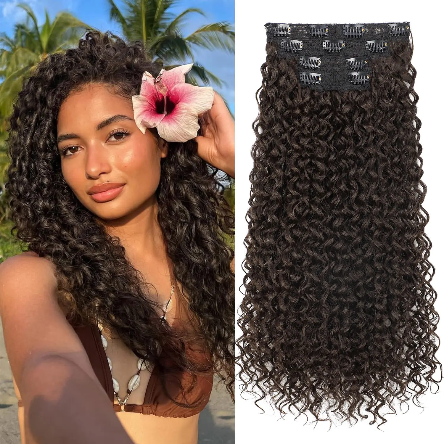 20Inch Deep Curly-Dark Chocolate Brown