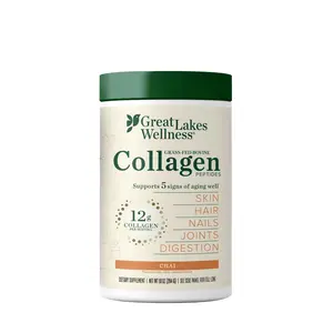 10oz Collagen Peptides Powder - Chai, 20g Grass-Fed Per Serving, Supports Skin Hair Nails Joints & Digestion, US Healthcare Supplement