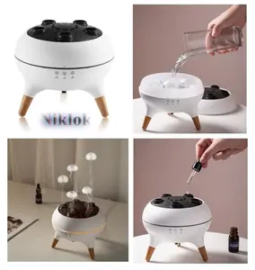 Niklok Dynamic Jellyfish Mist Aromatherapy Diffuser 250ML LED Cloud Effect 7-Color Lights Remote Control Ultrasonic Technology for Home Office