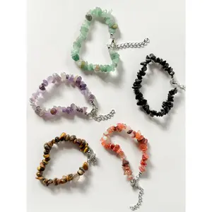 Chip Bead Bracelet, clasp, assorted