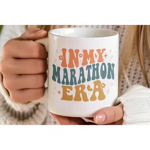 Marathon Runner Mug, Perfect Running Gift for Men and Women, In My Marathon Era Coffee Cup, Gift Idea for Runners & Marathon Enthusiasts