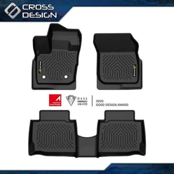 CROSSDESIGN 3D Automotive Floor Mats for Car (Upgraded Version), TPE All-Weather  Fit 2017-2020 Ford Fusion & Lincoln MKZ, Car Accessories