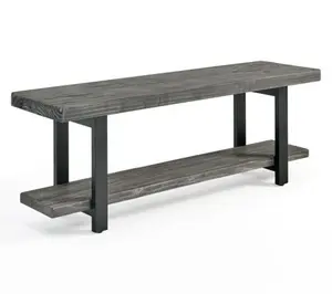 Alaterre Furniture Pomona Solid Wood Entryway Bench with Shelf