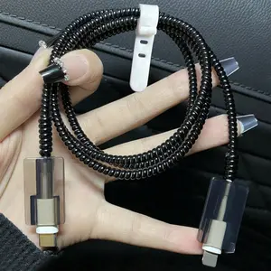 4-Piece Data Cable Protection Set, Anti-Break Charging Cables, Compatible with iPhone Models, 20w Fast Charging