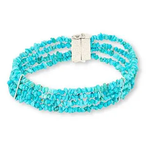 Mine Finds by Jay King 4-Strand 7-1/4" Chilean Turquoise Bracelet w/Magnetic Clasp