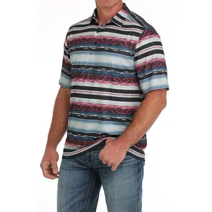 Mens Short Sleeve Arena Flex Polo in Aztec by Cinch