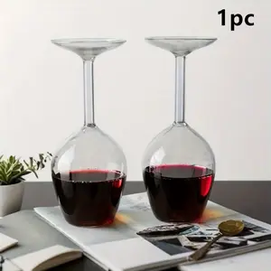 Creative Inverted Wine Glass, Unique Design, High-Quality Glass Material, Perfect for Wine, Bubble-Enhancing, Elegant and Durable, Premium Drinking Glasses