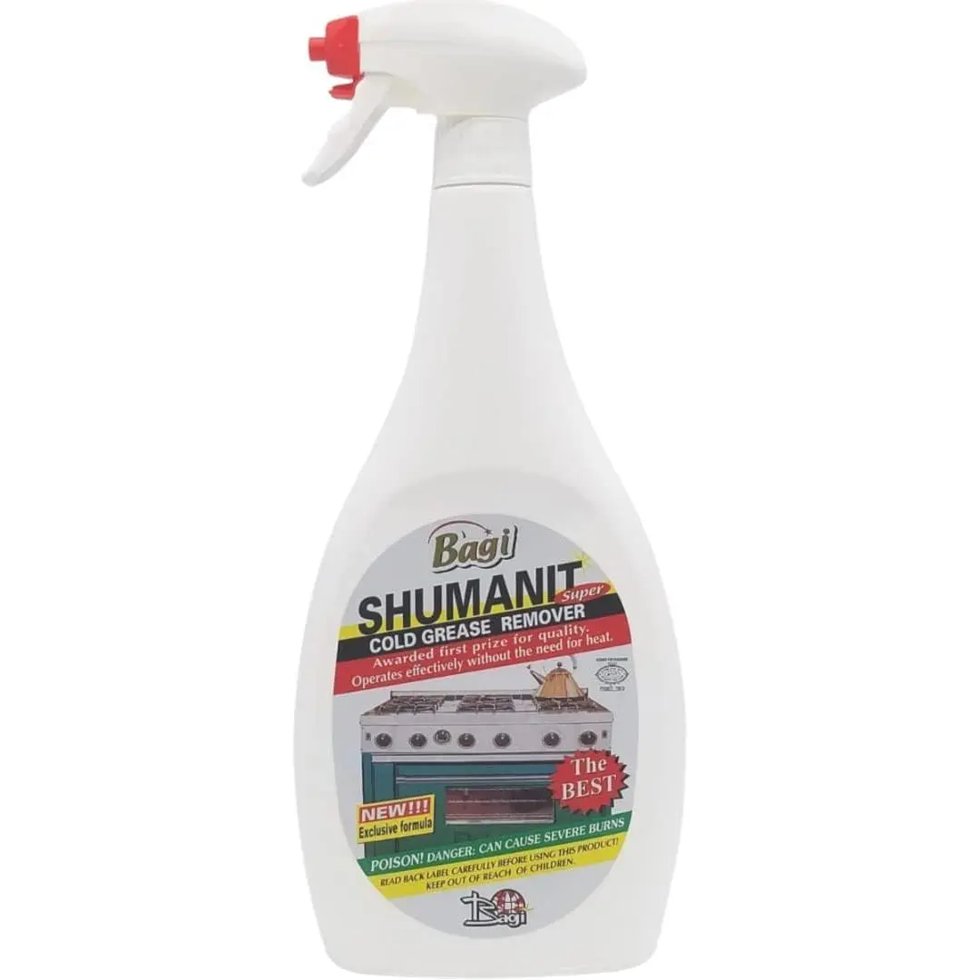 Shumanit Bagi Liquid Cold Grease Remover - Fragrance-Free, 26.4 Fl Oz Sanisco Packaging, Kitchen Household Stove Oven Cleaner sohochic