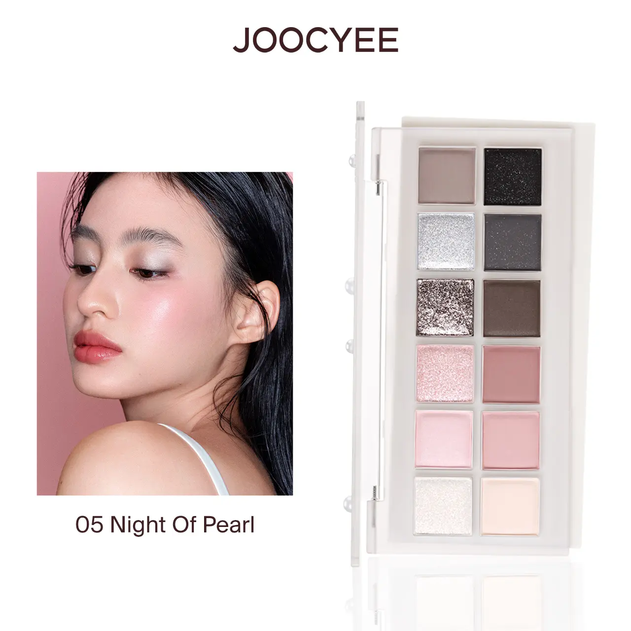 JOOCYEE 12-Shade Silky Gel Multi-Use Cosmetic Palette, Long-Lasting & Blendable Shimmer Pigment for Smokey Eyes, Beginner-Friendly, Shimmer Pigment Palette