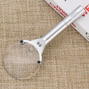 Handheld Magnifying Glass with LED Light and Double Magnification for Home Use, Elderly Reading and Watch Repair, Portable Design