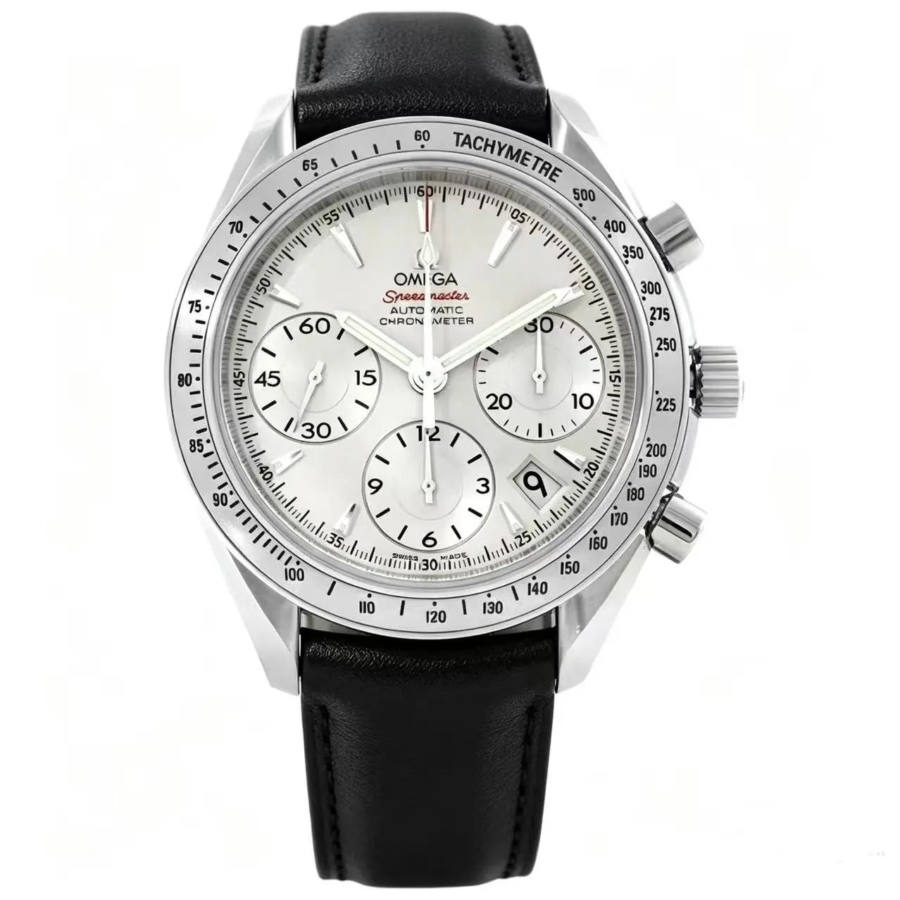 Omega Speedmaster, White Dial, Leather Strap, Automatic；40；84901546