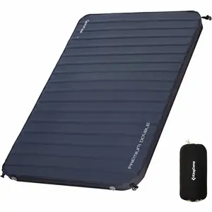 KingCamp Self-Inflating Double Sleeping Pad – 3” Thick Insulated Air & Foam Camping Mattress, Dual R-Value 3.5/7.9 for All Seasons, Queen Size for Tent, Car & Outdoor Adventures, PVC-Free,summervibes