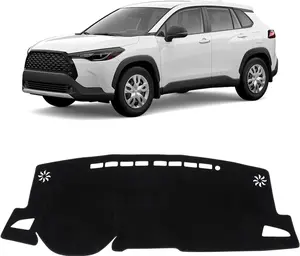 KUST Car Dash Cover for Toyota Corolla Cross 2022 2023 2024 2025 2026 (NOT fit Toyota Corolla) Polyester Dashboard Cover Non-Slip Interior Accessories for Corolla Cross No Glare Black