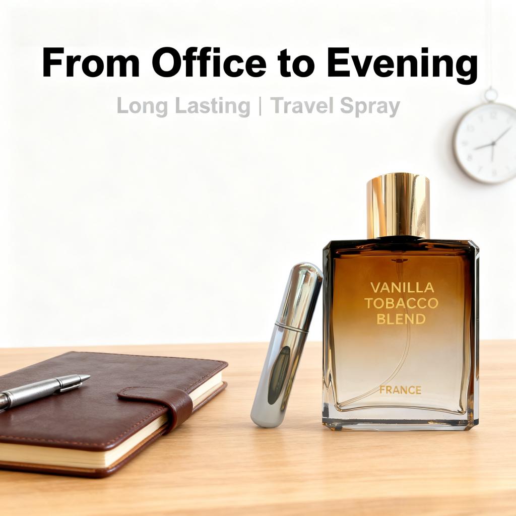 Versatile Men's Eau de Toilette | 3.4 oz of TobaccoVanilla Blend | Your Scent for the Office and Beyond | Travel-Friendly Spray Bottle Included