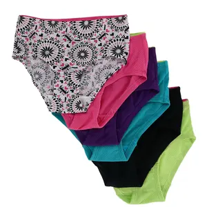 FRUIT OF THE LOOM Girl's Breathable Micro Mesh Briefs Underwear, Soft Athletic Youth Panties, 6 Pair Pack, Casual Soft Panties