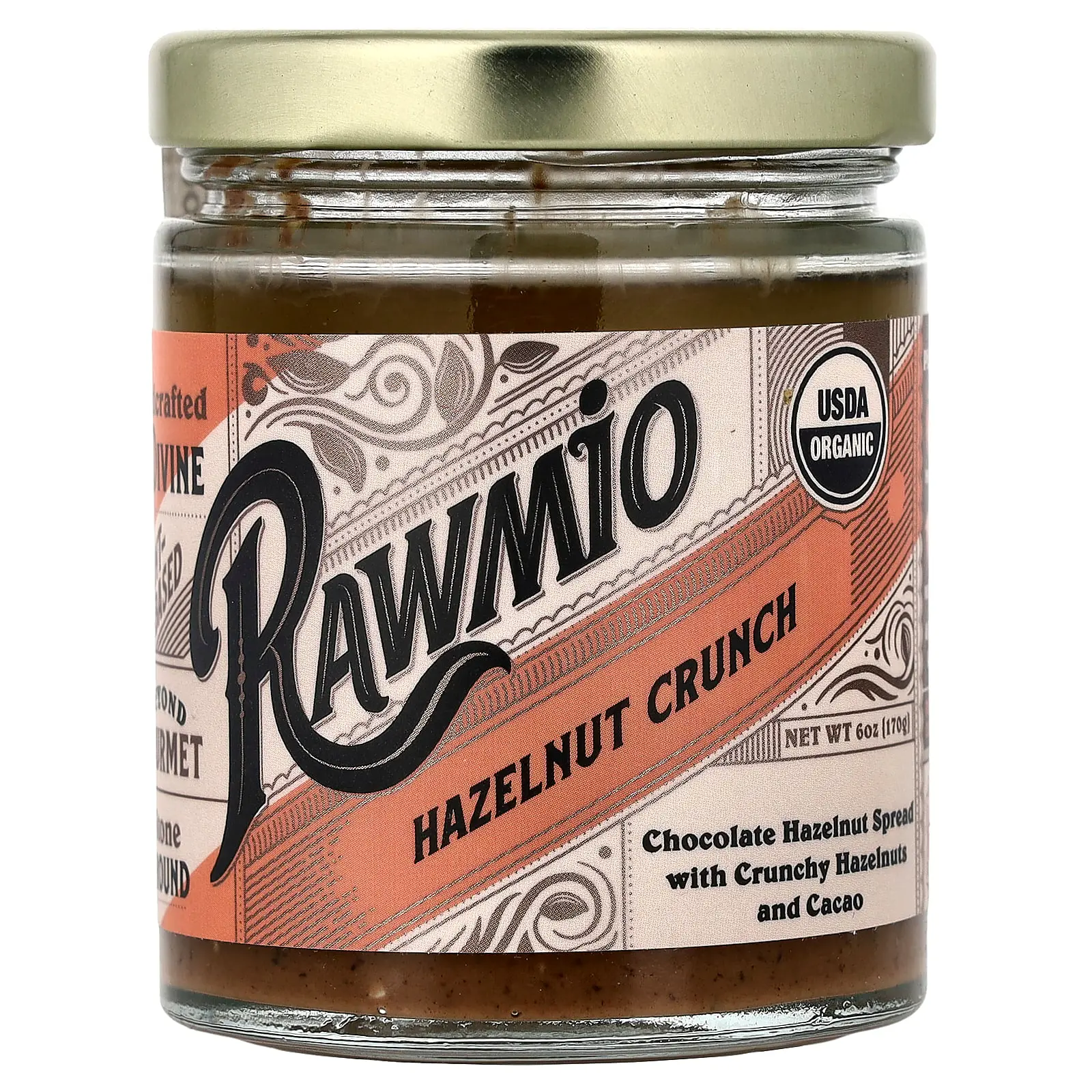Rawmio Chocolate Hazelnut Spread, Hazelnut Crunch , 6 oz (170 g)