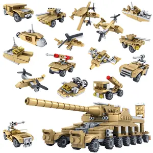 Military Building Block Vehicle Set | High-Precision Assembly Tank | Drone Missile Launcher | STEM Toy for Kids