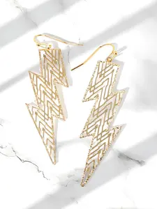 Bauble Sky  Filigree Lightning Bolt Drop And Dangle Earrings | Sleek & Lightweight Design | Add to Cart Buy Now | Modern Style & Comfortable Fit