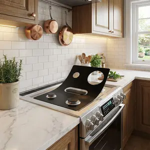 Reusable Gas Stove Burner Covers Heat Resistant Non Stick Protector Mats