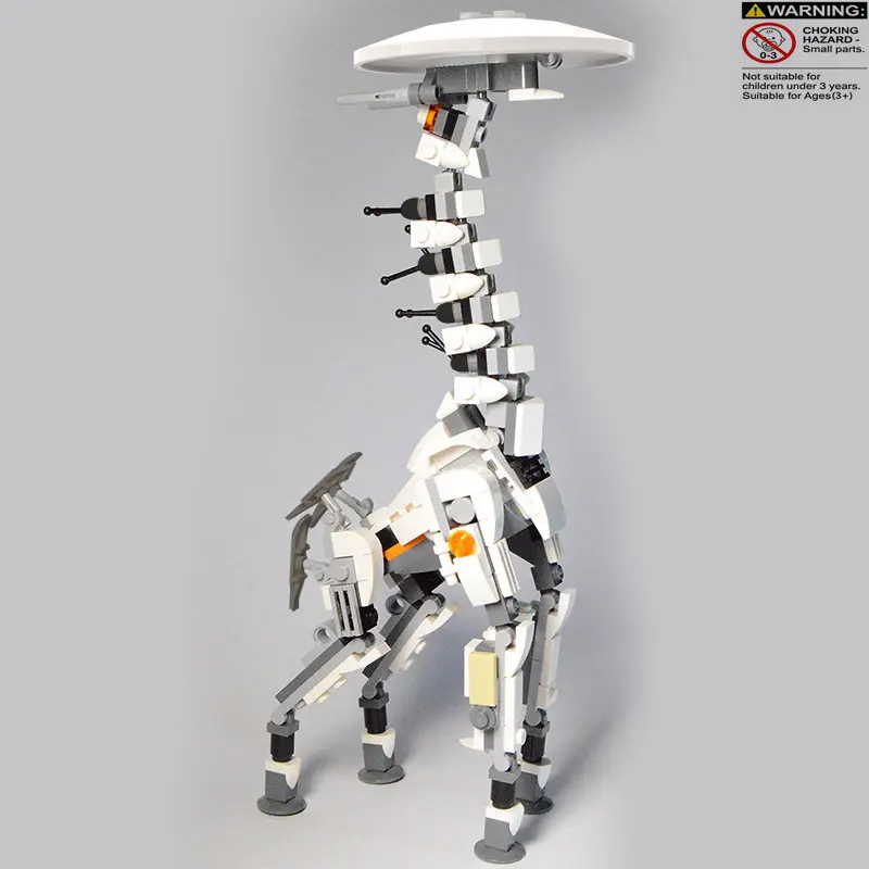 Long Neck Monster Mech Building Blocks, Mecha Model, Small Monster Assembly Collectible Figure Model, DIY Puzzle Toy for Kids & Adults