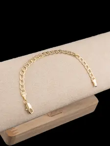 6-Inch Cuban-Style Baby Bracelet in Gold-Filled with Secure Clasp for Delicate Wear