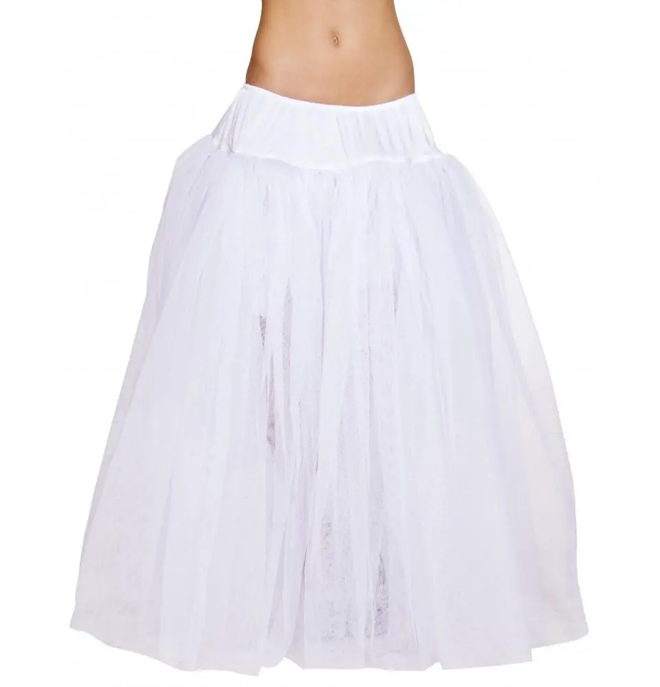 212 MAIN Lady's Minimalist Mid-Waist Plain Floor-Length Basic Petticoat, Roma Costume 4554-Wht-O-S, 1 Size Fits All, Women's Underwear Bottoms