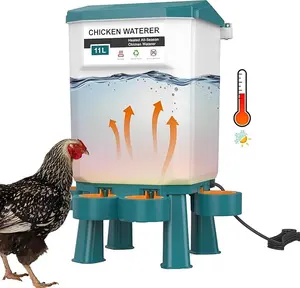 1pc Electrically-Heated Hanging Gravity Insulated Waterer - Pet Poultry Feeding Tool with Heating Feature, Keeps Warm, Suitable for Home or Farm Chicken Water Supply,summervibes