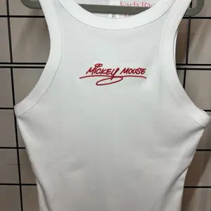 Mickey Mouse Embroidered Autograph Women’s Micro Tank Top