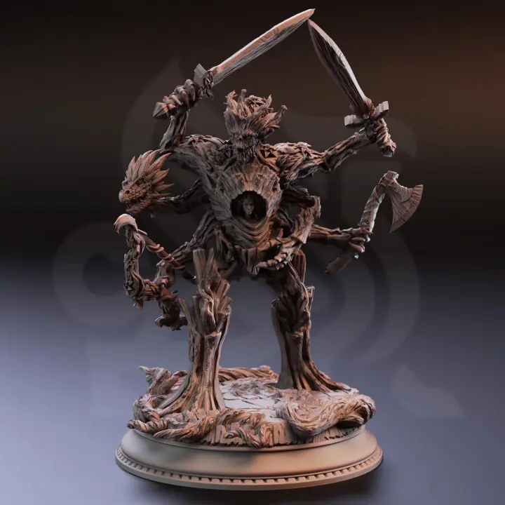 Treant Dryad Hybrid - Verda | 3D Printed Miniature | DM Stash, 3D-Printed Miniatures, Character Figure Miniatures