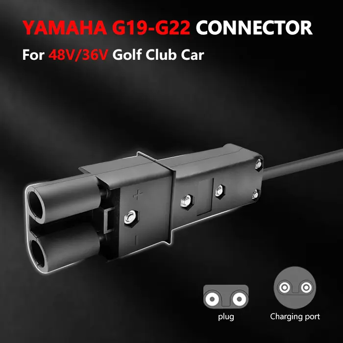 Golf Cart Charger 2 Pin DC Plug Connector 36V 48V for Yamaha G19 G22 Golf Cart