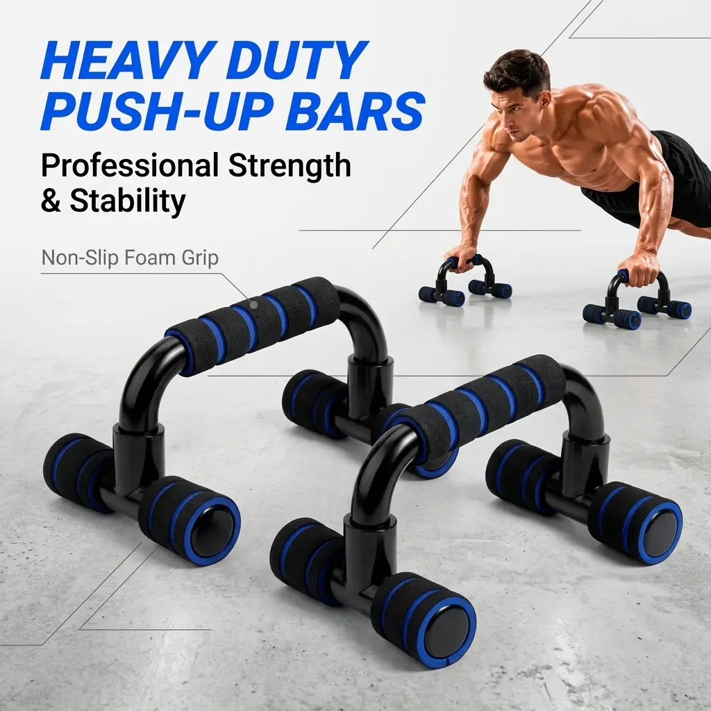 Push-Up Bars for Men & Women, Heavy Duty Push Up Handles with Non-Slip Foam Grips, Stable Strength Training Equipment for Home Gym & Workout