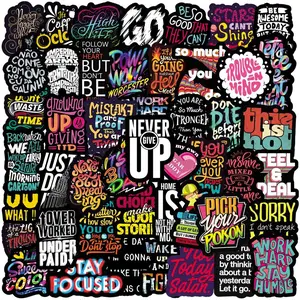 Inspirational Graffiti Series Sticker, Sticker Packs, 50pcs Party Favors, Vinyl Laptop Stickers for Guitar, Water Bottle & Skateboard