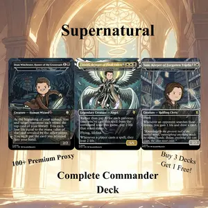Proxy Commander Deck 100 Cards White Black Angel TCG | Lifegain Dark Fantasy Card Game Gift