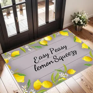 Lemon Pattern Door Mat, Non-slip Floor Mat, Decorative Carpet for Home Living Room Bedroom, Vanity Decor Accessories