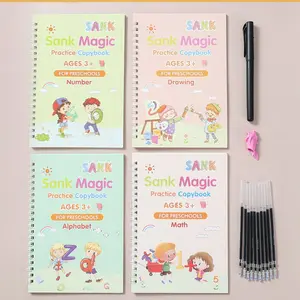 English Calligraphy Practice Sheet, French German Drawing Magic, Control Pen Training Book, Writing Stencil, Handwriting Workbook