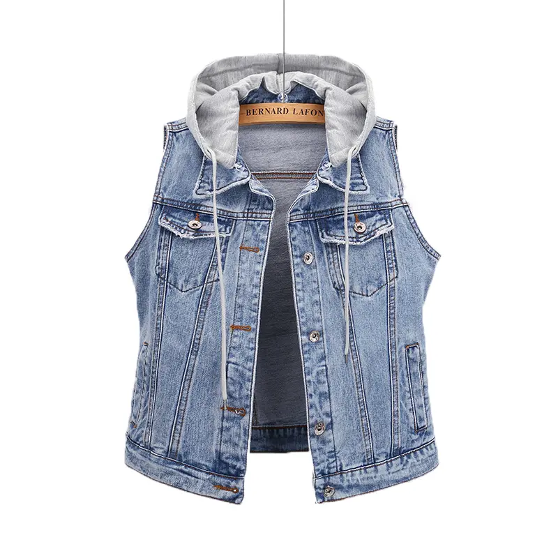 Oversized Loose Women's Denim Vest Duster, Casual Stylish Everyday Wear Denim Jacket for Spring/Fall