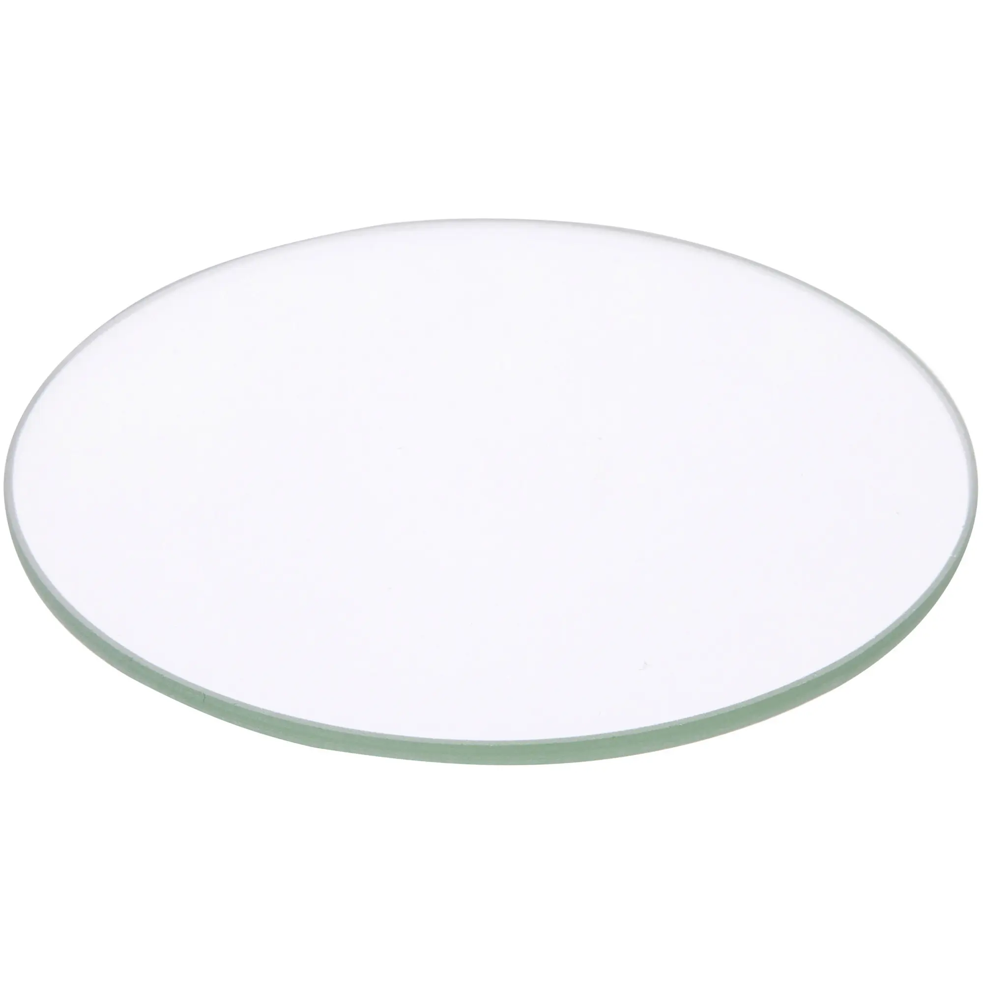 Plymor 3.5" Round, 3mm Thick Non-Beveled Clear Glass Circle