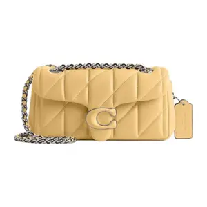 COACH Tabby 20 Quilted Leather Crossbody Bag for Women in Yellow