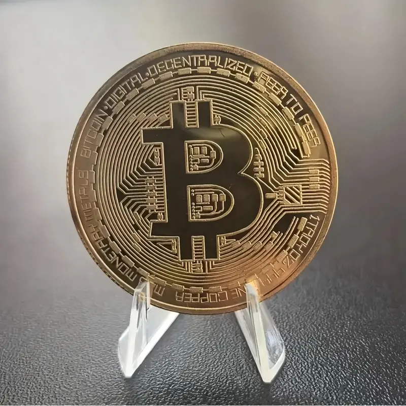 Limited Edition Gold-Plated BTC Collector Coin – Display Souvenir for Enthusiasts & Gifts
