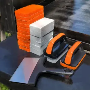 19 in 1 Griddle Cleaning Kit for  Accessories, Flat Top Grill Cleaning Kit w/Griddle Scraper, 4 Grill Stone, Griddle Brush Easy to Remove Stain - 5060