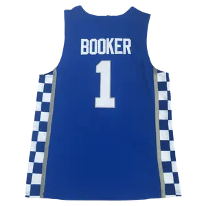 Men's Basketball Jersey #1 Sleeveless Sportswear Embroidery White Blue Vests Training Shirt S~XXL