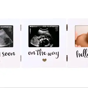 Triple sonogram keepsake frame