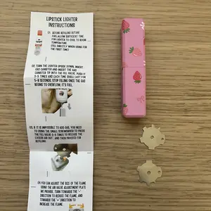 Refillable Butane Lipstick Lighter - Soft Adjustable Open Flame with 2 Adjustment Sheets, Lighter Accessory, Mini Gifts for Women, GF Gift for Birthdays, Anniversaries
