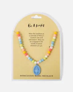 Miraculous Medal Plastic Children's Necklace