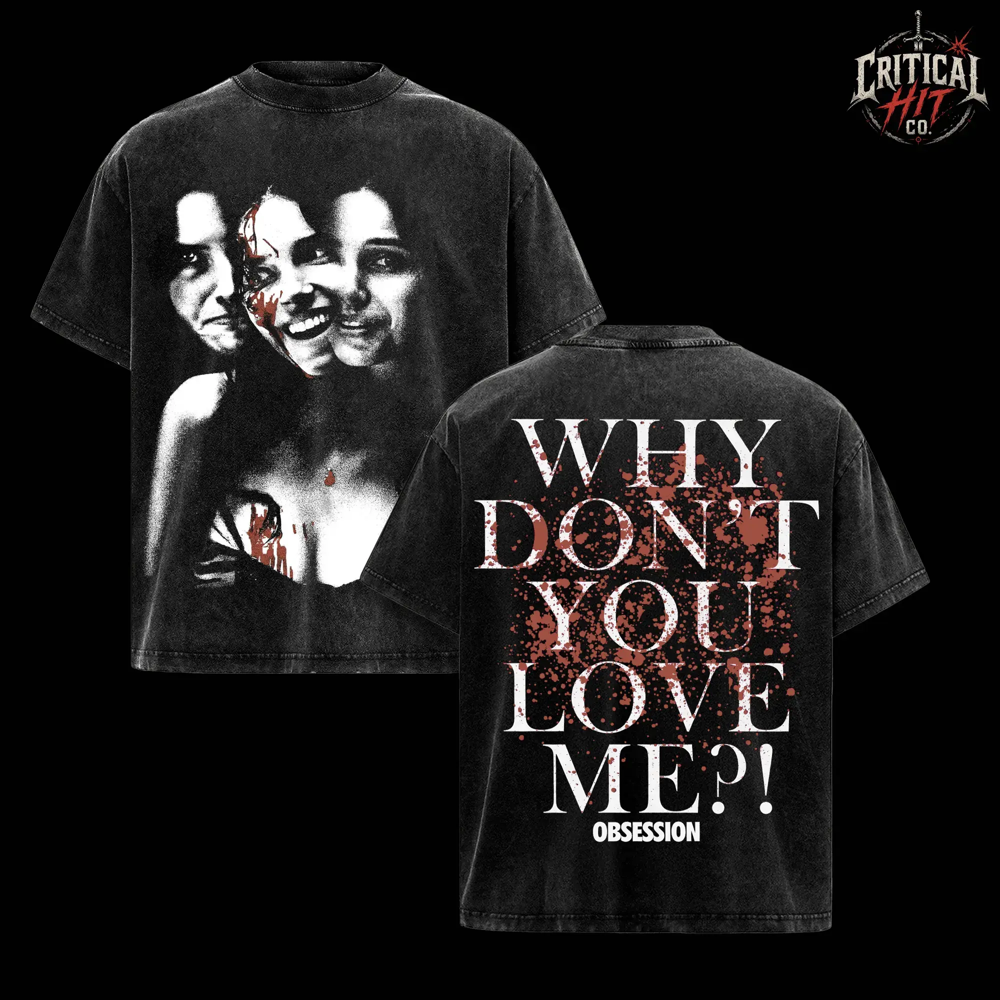 Vintage Obsession 2026 Horror Movie Acid Wash Oversized T-Shirt, Retro Slasher Film Graphic Tee, Premium Heavyweight Cotton Dark Horror Streetwear Fashion Top, Psychological Thriller Aesthetic Unisex Fan Merch, TikTok Viral Horror Washed Tee