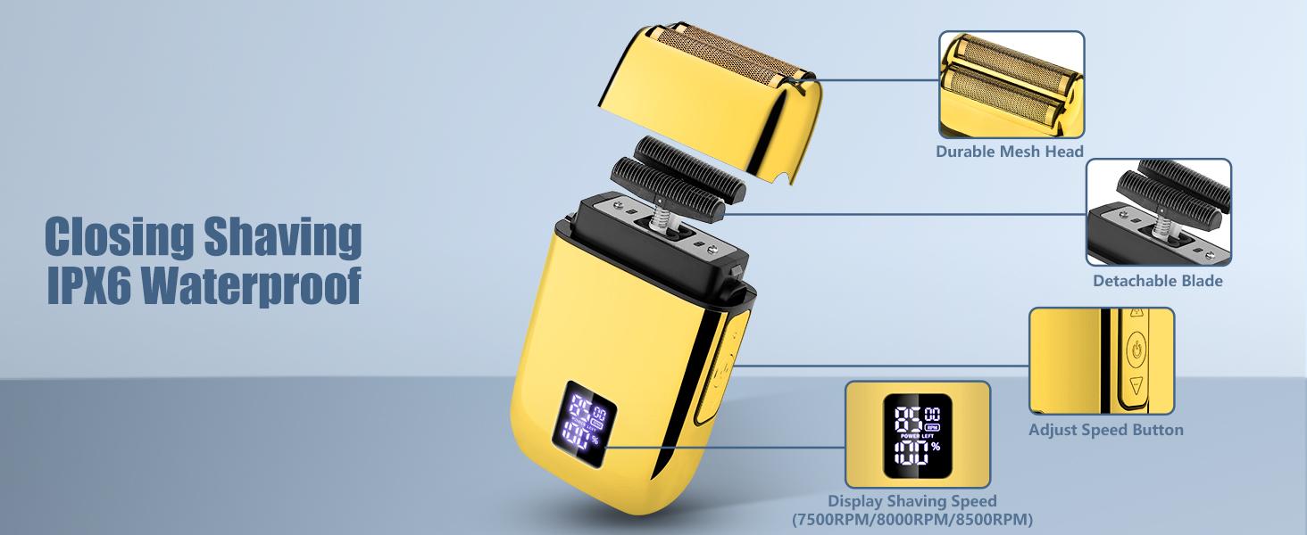 Professional Hair Clippers and Trimmer Set for Men, Beard Trimmer & Foil Shaver Kit, Cordless Mens Clippers and Grooming Kit for Hair Cutting, Beard Styling, Home, Barber